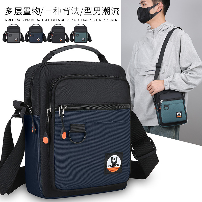Bolso Bandolera de Nylon para Hombre Transpirable y Resistente al Desgaste para Negocios y Viajes