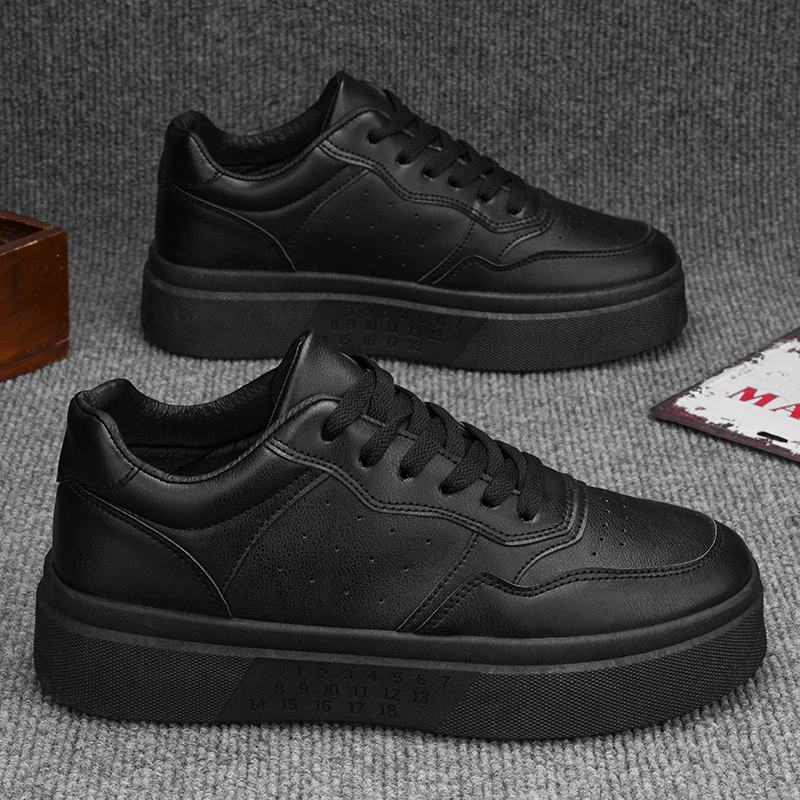 Летняя мужская обувь новая дышащая маленькая белая обувь мужская модная дикая спортивная обувь на толстой подошве повседневная черная доска обувь модная обувь