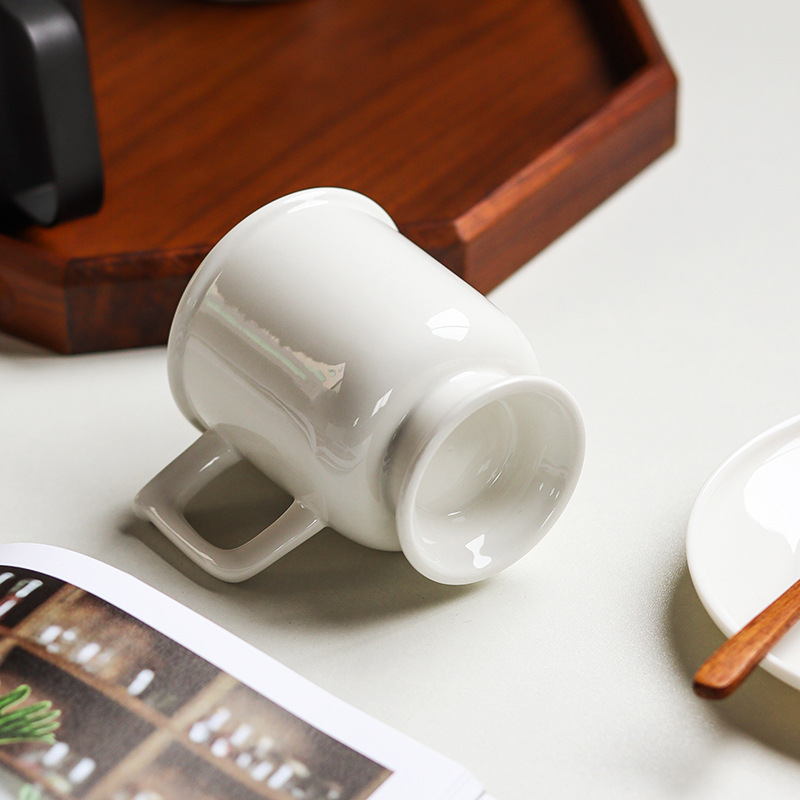French Style Tall Coffee Latte Exquisite Afternoon Ceramic Mug Tea Vintage Water Cup_voghion.com