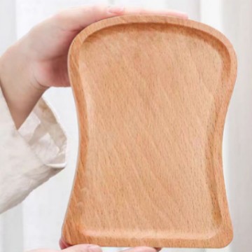 Plato de madera sólida, bandeja de madera, plato de madera fresca, plato de madera, plato de pastel casero, plato de té
