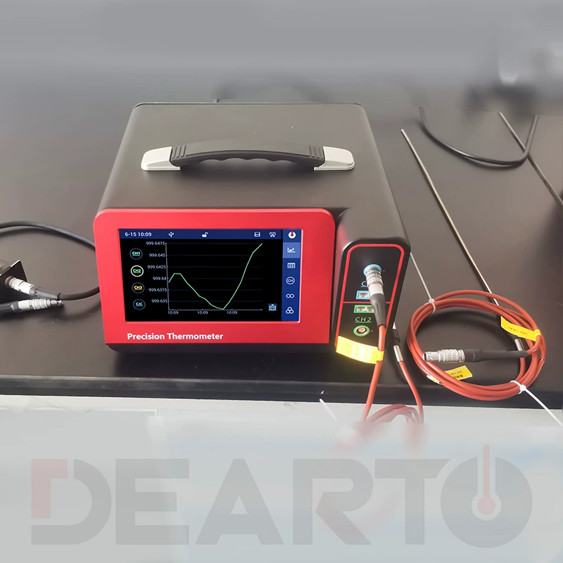 3-канальный высокоточный дисплей кривых в реальном времени 7inch на экране высокой четкости, разрешение 0,00001, стандартный термометр