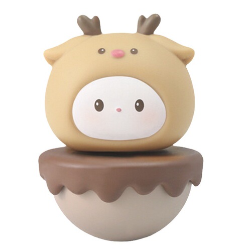 Soft fufu cute pet tumbler cute hard enamel small ornaments home living room desktop decoration doll light luxury ornaments