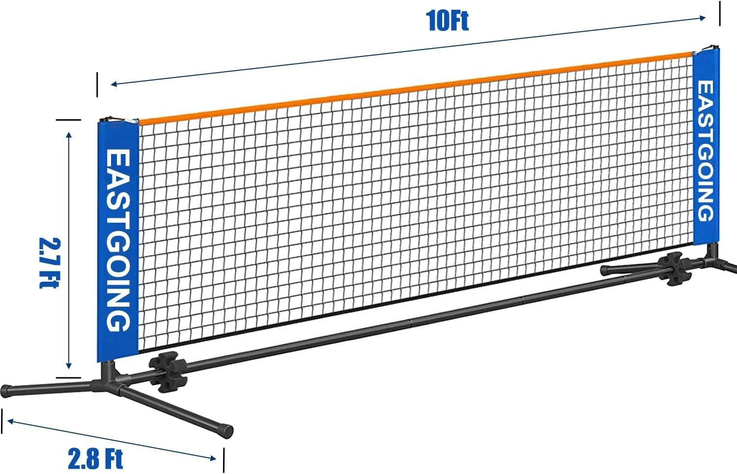 Стандартная версия pickleball портативный мобильный набор тренировочное соревнование специальная рама сетка 6.7 метров