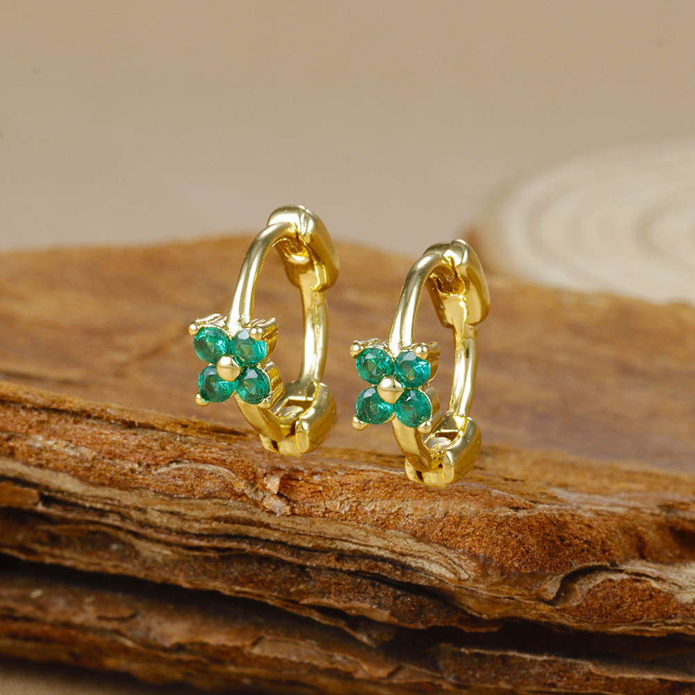 1 Par Elegante Geométrico Gotitas De Agua Enchapado Cobre Circón Pendientes De Gota Aretes display picture 4