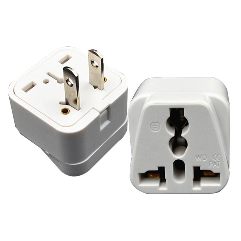 美标转换头2扁孔转3孔转2孔转换插头本美国泰国插头美式转换器