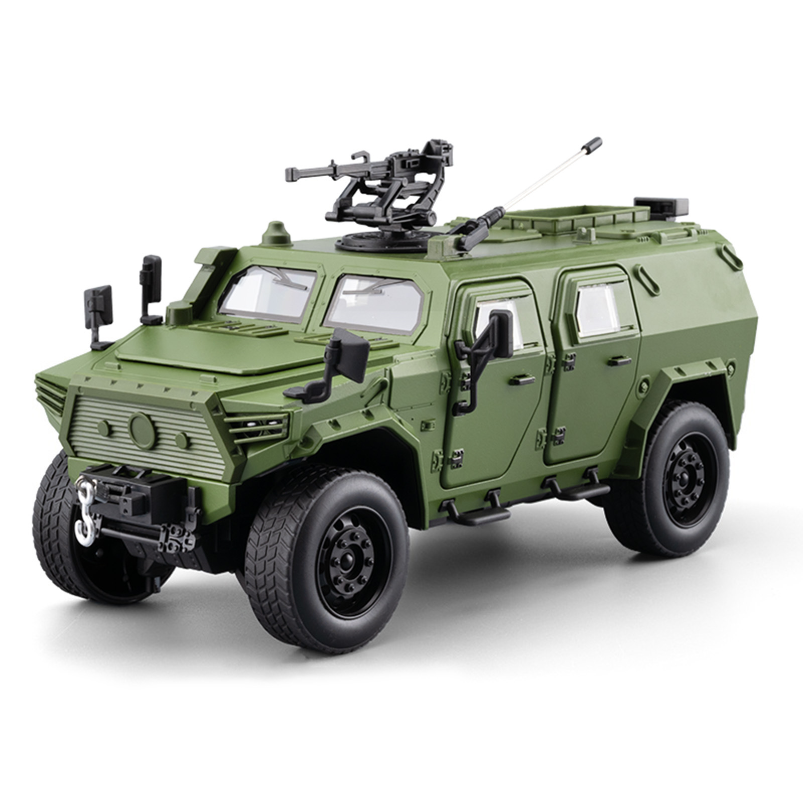 Gran vehículo blindado de guerrero 1:20 versión de gama alta de vehículo militar de aleación modelo de vehículo fuerte sonido y luz niño coche de juguete emitido en nombre de
