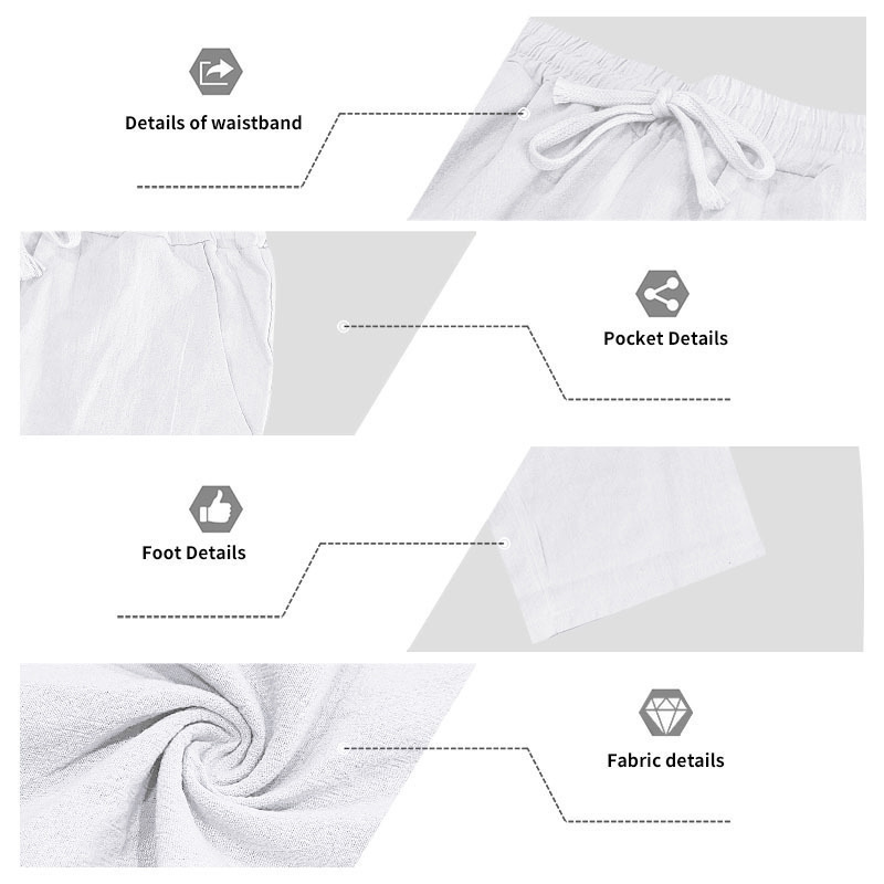 Herren Leinen Freizeithemd Und Hose Set Langarm Anzug_voghion.com