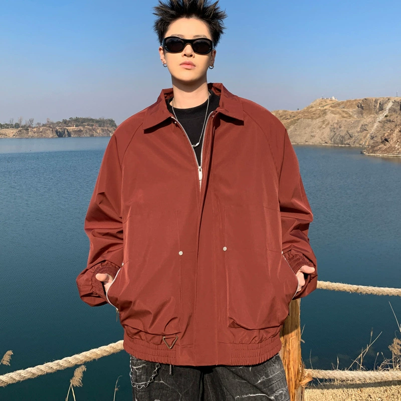 2025 новый стиль куртка мужская куртка с отворотом модная мужская куртка мужская трехмерный карман подростковая куртка