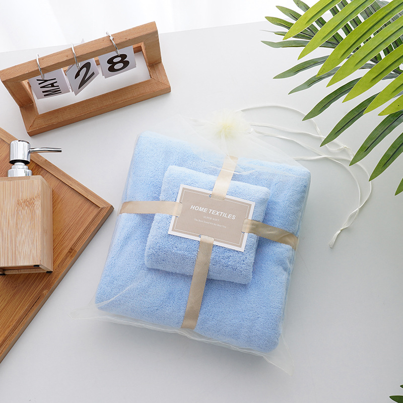 toallas de coral de alta densidad toallas de baño set engrosado suave absorción de agua color sólido toallas de mano mano mano mano fábrica regalos al por mayor