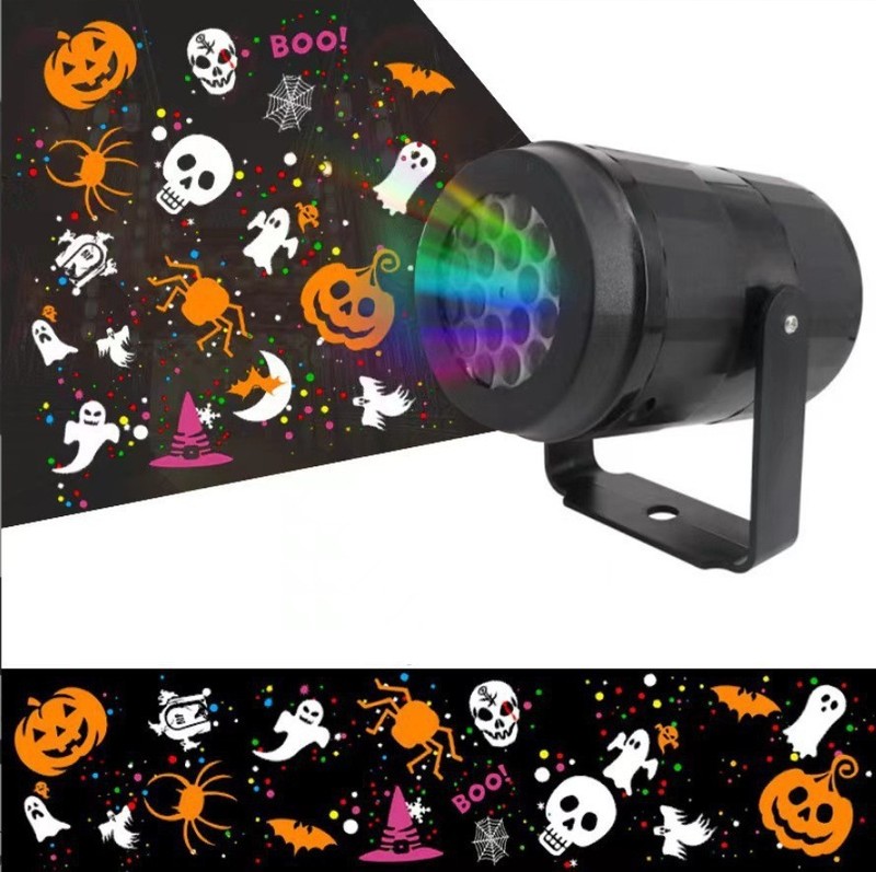 クロスボーダークリスマスプロジェクターライト16パターンライト屋内スノーフレークホワイトライトハロウィンデコレーション回転プロジェクターライト|undefined