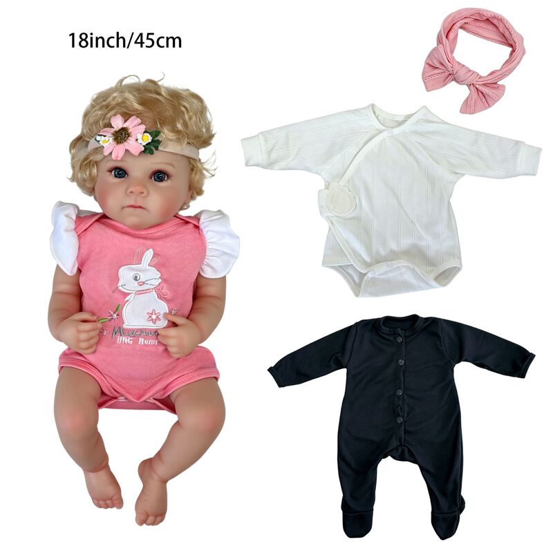 50cm New Cross-Border Simulation Baby Doll Set (Doll + Three Outfits) with Exquisitely Hand-Painted 3D Skin 50cm New Cross-Border Simulation Baby Doll Set (Doll + Three Outfits) with Exquisitely Hand-Painted 3D Skin