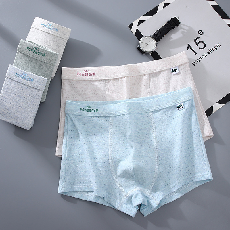 Teenage Boys' Underwear for Middle and High School Students in Their Developmental Period, Boys Aged 12, Boys' Boxer Briefs, Type A, Pure Cotton, Four-Corner Shorts Teenage Boys' Underwear for Middle and High School Students in Their Developmental Period, Boys Aged 12, Boys' Boxer Briefs, Type A, Pure Cotton, Four-Corner Shorts