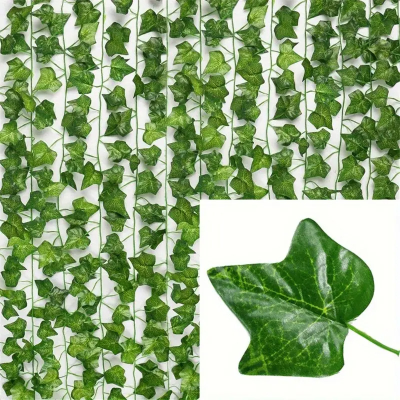 Simulación verde hiedra falso eucalipto dinero eucalipto artificial escalada de montaña tigre rosa uva flores plásticas