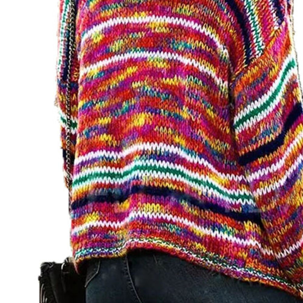 Women's Striped Wool Knitted Cardigan For Autumn And Winter_voghion.com