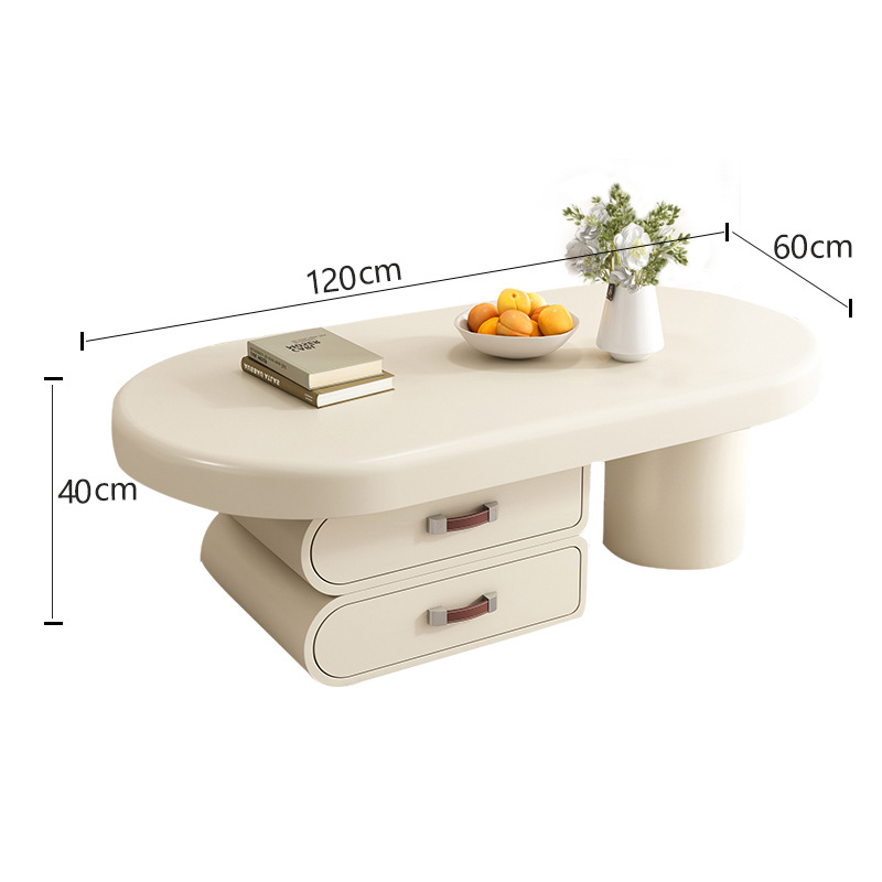 Mesa de té de la sala de estar nuevo diseño moderno de mármol de viento crema