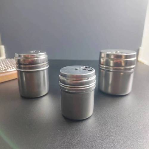 Stainless steel seasoning box, seasoning jar, toothpick tube, powder bucket, barbecue peppercorn pepper jar, pepper bottle, hotel supplies