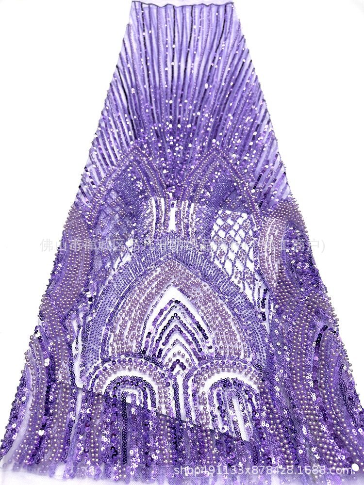 Nuevo arcuado diamante pesado tela de perlas de clavos foto de boda alta figura delgada tela de vestido de coda de pez