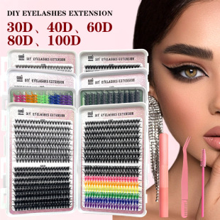�羳��Ʒ��ɫ���۶�ëDIYlashes640�δش��������R�d��ɫ��ë��