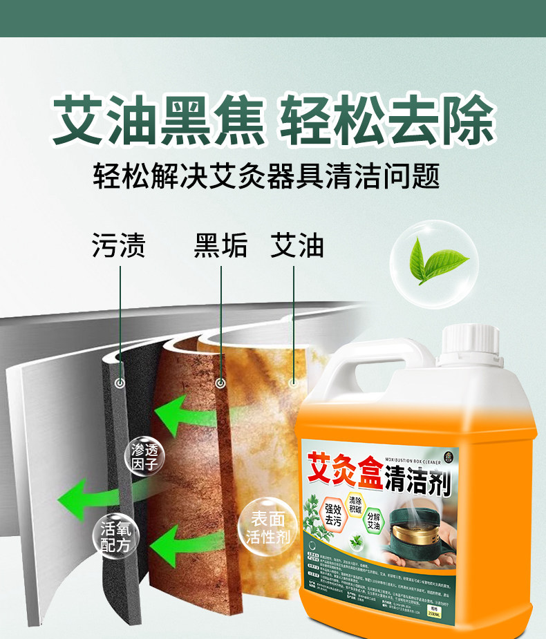 Moxa Box Cleaning Solution 500ml Strong Degreaser for Moxibustion Jars Tar Soot and Ash Residue quality and texture