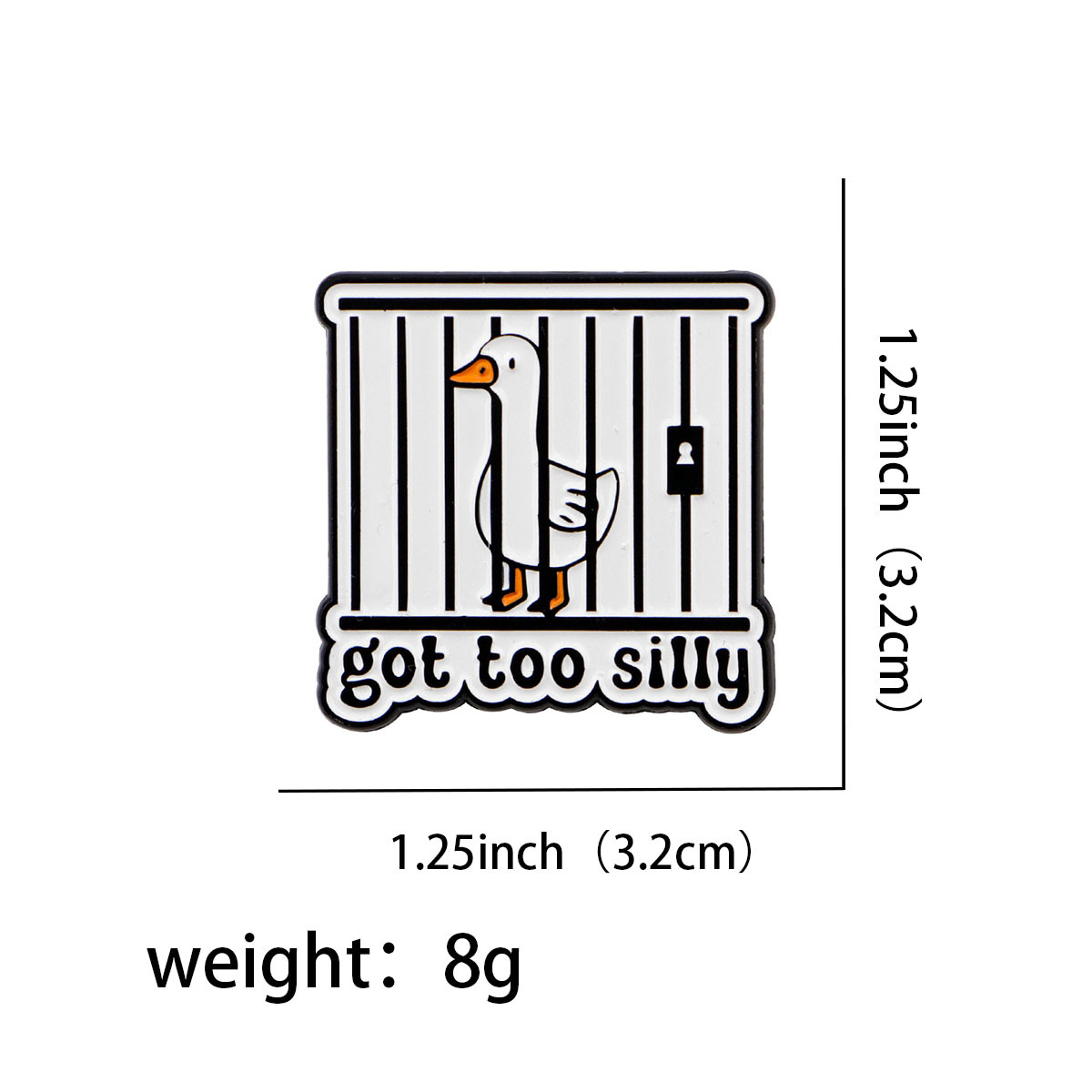 8g Weight Brooches Classification Casual, Daily Occasion Zinc alloy Material Swan, Letter Pattern All Seasons Season Unisex Gender Enamel Design Cute Style Cute Pin Swan Letter Zinc Alloy Enamel Unisex Brooches 10