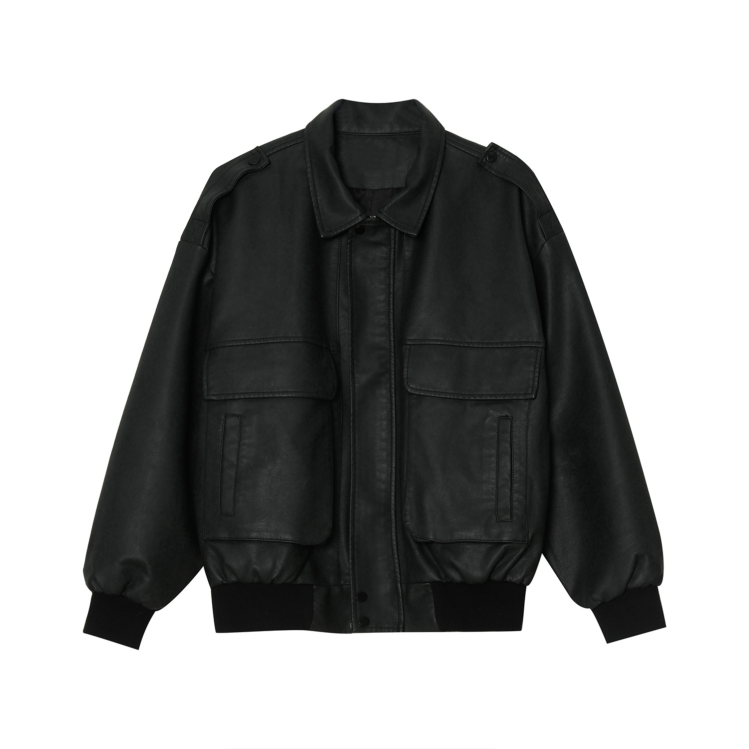 Ropa de Hombre | 2021 Otoño e Invierno Nueva chaqueta de cuero de motocicleta estilo retro de Hong Kong estilo coreano abrigo de moda para hombres y mujeres