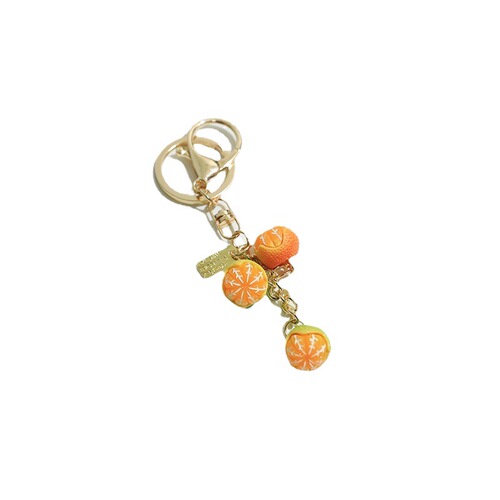 New Simple Orange Keychain, Realistic 3D Orange Ins Earphone Case Phone Case Accessory, Country Style