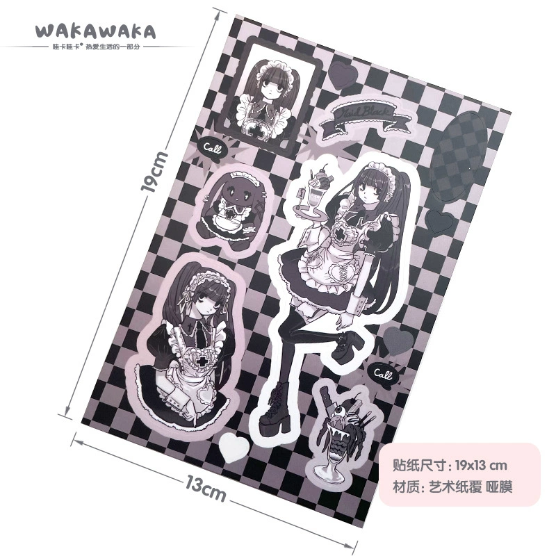 [domi贴纸书手帐整本韩国人物素材贴 ins风咕卡手帐贴纸工厂批发]