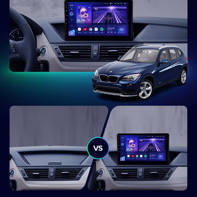Подходит для BMW X1 2010-2015, автомобильный CarPlay Android с крупным экраном, GPS-навигатор all-in-one