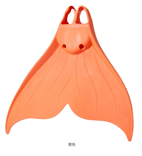 Mermaid flippers white silicone monofin free diving adult swimming diving training adult mermaid tail short flippers