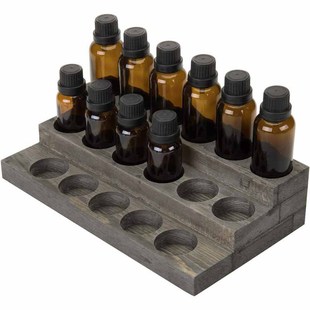 Bamboo and Woodware Factory Customized Wooden Essential Oil Box Wooden Display Box Organizer Essential Oil Aromatherapy Bottle Storage Rack