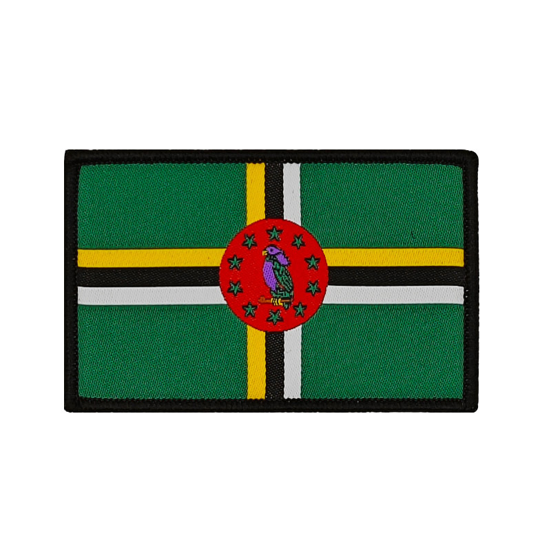 Bandera tejida Velcro sello bandera parche ropa mochila accesorios pegatinas de tela en stock suministro