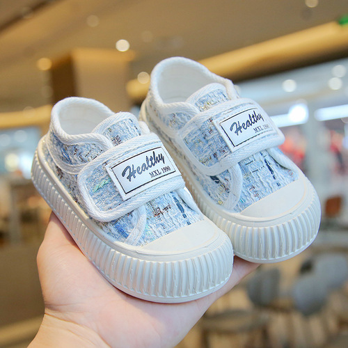 Children's Shoes 2024 Spring and Autumn New Style Canvas Shoes For Girls and Boys, Little Prince Fashion Boys' Casual Shoes, Soft Sole Baby Shoes, Trendy