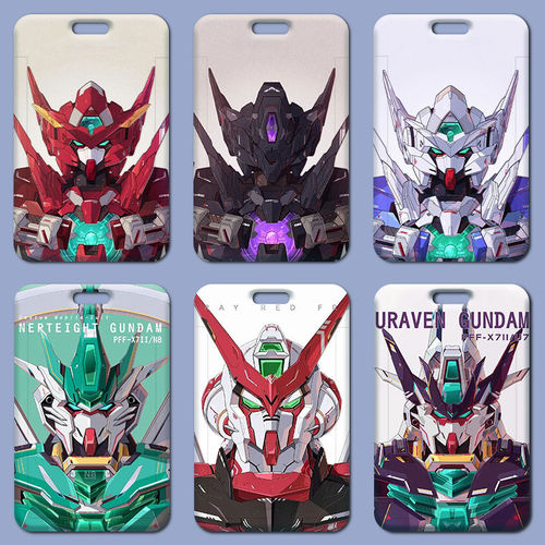 Mecha Warrior Gundam card holder student meal card access card ID card protective cover bus card ID set hard card holder