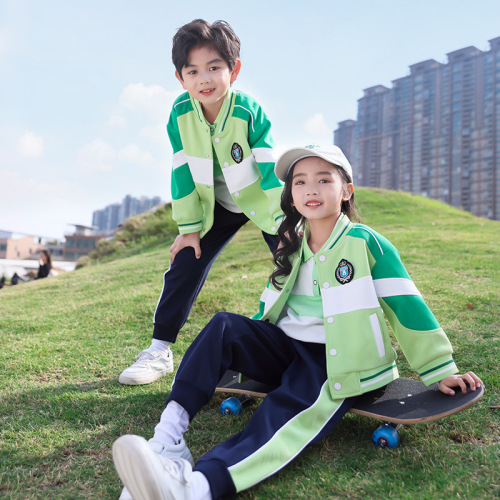 Student uniform set for spring and autumn, consisting of three pieces for children, class uniform, summer sportswear set for kindergartens