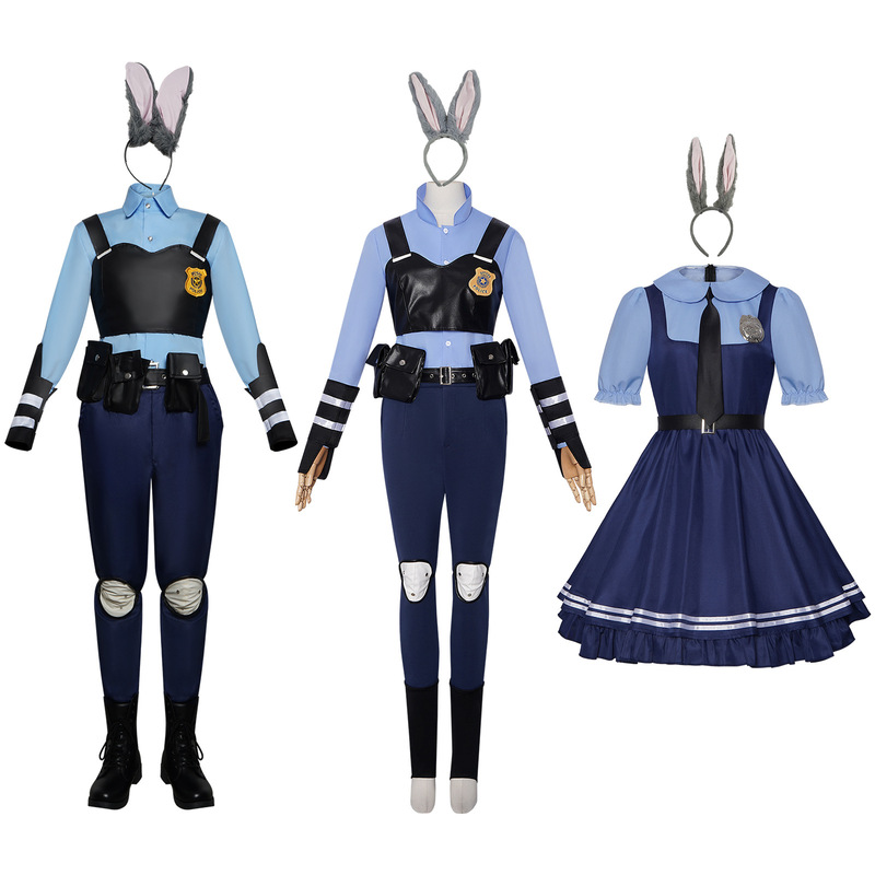 Zootopia Cos Suit Halloween Rabbit Police Officer Judy Judy Cosplay Two-Dimensional Stage Suit