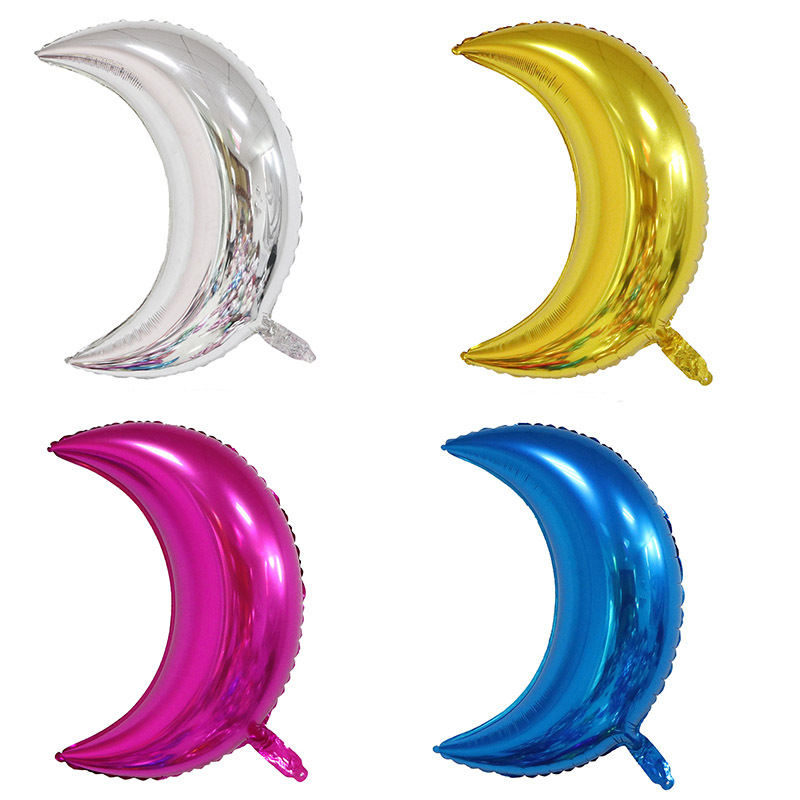 廠家批發26寸大號月亮鋁膜氣球節日生日婚禮場景布置汽球鋁箔氣球
