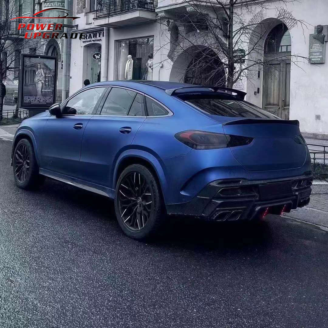 Suitable for Mercedes-Benz Gle Coupe W167 Modified Rear Bumper Carbon Fiber Ld Style Rear Lip Exhaust Pipe Kit