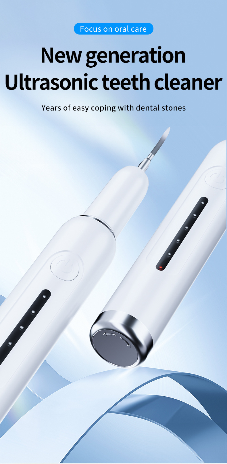 Electric tooth cleaner multifunctional handheld teeth cleaning device