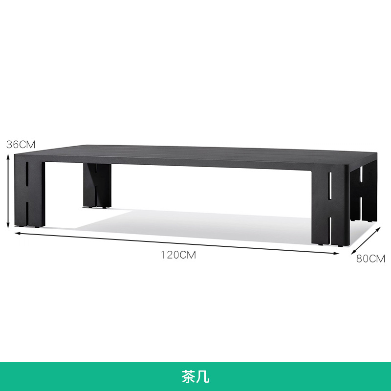 Mesa de centro de aleación de aluminio