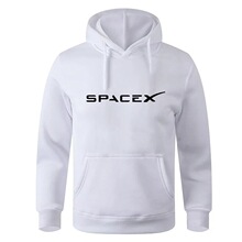 Space X Space Travel Print Hoodie Men Women Fleece Sporty Ov