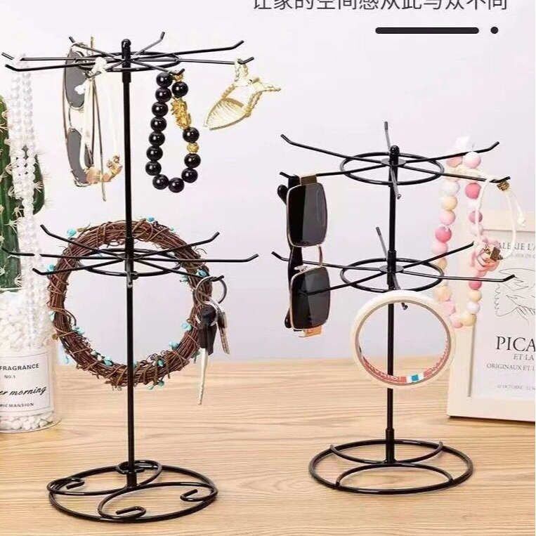 Подставка для демонстрации подвесок, вращающаяся многоярусная настольная подставка для ювелирных украшений, чехлов для телефонов, резинок для волос, ободков, браслетов и колье