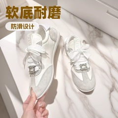 O磨合期~复古软底轻便休闲鞋系带防滑耐磨舒适德训鞋拼接百搭潮鞋