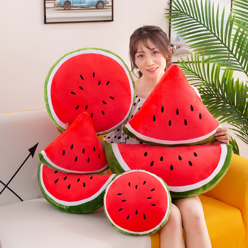 New simulation fruit pillow, watermelon cushion, plush toy, office chair sofa cushion, stuffed doll