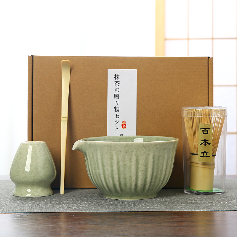Transfronterizo exclusivo para el set de té Matcha japonés caja de regalo de té Matcha cepillo de té de 100 libros de té Matcha de la dinastía Song