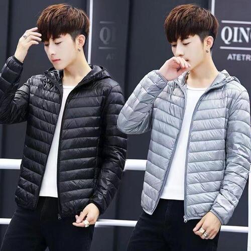 Thin down cotton men's versatile lightweight youth stand-up collar short and thin  autumn and winter new jacket