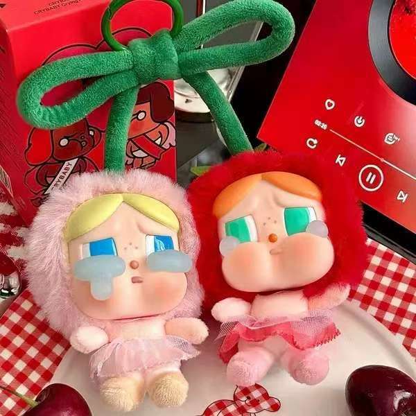 现货泡泡玛特CRYBABY樱桃哭娃爱神眼泪系列搪胶毛绒挂件钥匙扣|undefined