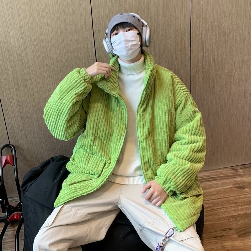 (2개) 일본 빈티지 코듀로이 재킷 유행 브랜드 PI SHUAI 프라이드 스트리트 남자의 가을과 겨울 캐주얼 느슨한 유행 작업 자켓