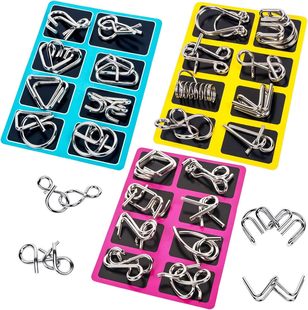 Nine-link Series Metal Educational Toys Unlocking Intelligence Buckle Complete Set of Unlocking and Unlocking Intelligence Toys Wholesale