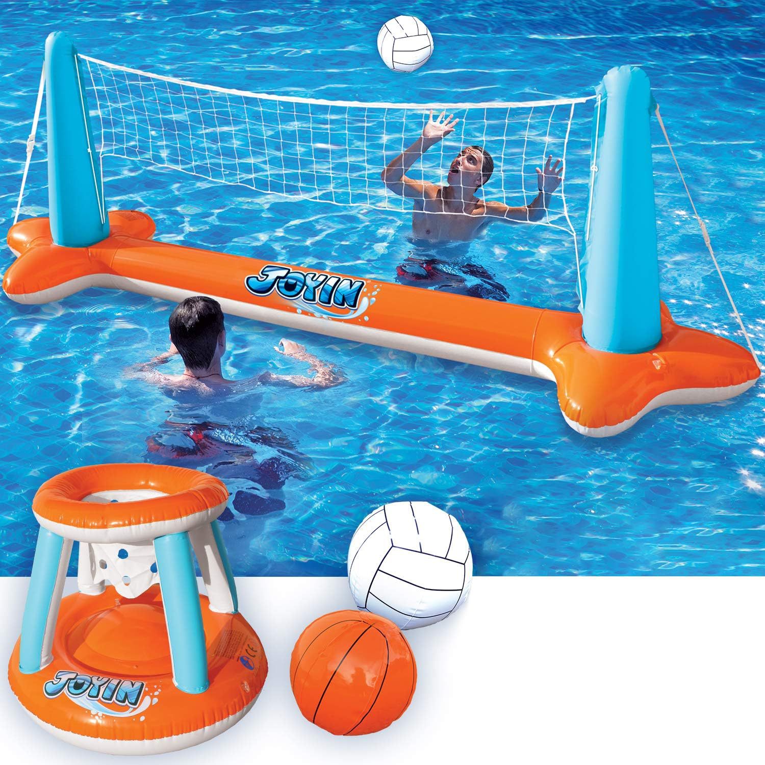 Swimming Pool Inflatable Toys Basketball Hoop Water Volleyball Goal Props Sports Adult and Children Water Games Training