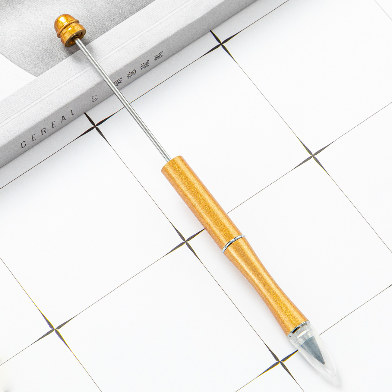 DIY cuentas lápiz dibujo sin cortar sin tinta para escribir lápiz continuo puede imprimir logo en stock lápiz eterno al por mayor